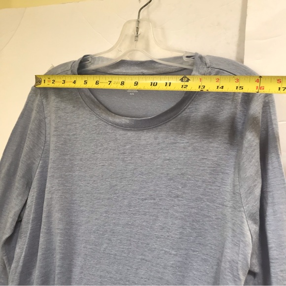 Eileen Fisher Organic Linen Jersey Crew Neck Top T Shirt Knit Sweater Minimalist - Picture 10 of 12